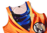 CosFitness Dragon Ball Gym Shirt, Super Saiyan God Goku Cosplay Training Tank Top for Men(Pro Series)