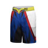 CosFitness MHA My Hero Academia Fitness Shorts, All Might Cosplay Workout Short Pant for Men(Lite Series)