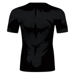 CosFitness Naruto Gym Shirt, ONYX Rock Lee Training T Shirt for Men(Lite Series)