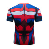 CosFitness MHA My Hero Academia Gym Shirts, All Might Workout T Shirt for Men(Lite Series)