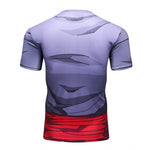 CosFitness Dragon Ball Gym Shirts, Goku Black Zamasu Cosplay Training T Shirt for Men(Lite Series)