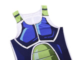 CosFitness Dragon Ball Gym Shirt, Bardock Cosplay Training Tank Top for Men(Pro Series)