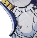 CosFitness Dragon Ball Gym Shirt, Battle Damaged Vegeta Cell Cosplay Training Tank Top for Men(Pro Series)