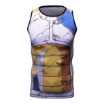 CosFitness Dragon Ball Gym Shirts, Battle Damaged Vegeta Cell Cosplay Training Tank Top for Men(Lite Series)