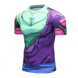 CosFitness Dragon Ball Gym Shirts, Battle Damaged Piccolo Cosplay Training T Shirt for Men(Lite Series)
