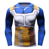 CosFitness Dragon Ball Gym Shirts, Vegeta Cell Cosplay Training Long Sleeve T Shirt for Men  2.0(Lite Series)