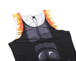 CosFitness Dragon Ball Gym Shirt, ONYX Gogeta Cosplay Training Tank Top for Men(Pro Series)
