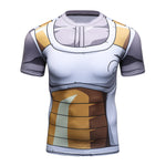 CosFitness Dragon Ball Gym Shirts, Vegeta RF Armour 2.0 Cosplay Training T Shirt for Men(Lite Series)