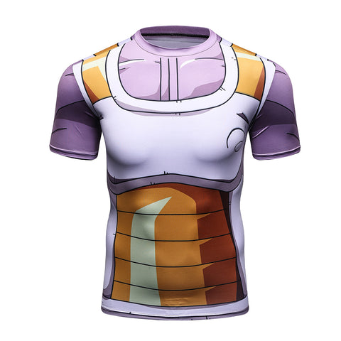 CosFitness Dragon Ball Gym Shirts, Vegeta Resurrection F Cosplay Training T Shirt for Men(Lite Series)