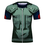 CosFitness Naruto Gym Shirt, Kakashi 2.0 Training T Shirt for Men(Lite Series)
