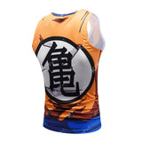CosFitness Dragon Ball Gym Shirt, Goku Roshi's Kanji Cosplay Training Tank Top for Men(Pro Series)