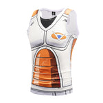 CosFitness Dragon Ball Gym Shirt, White Ginyu Force Cosplay Training Tank Top for Men(Pro Series)