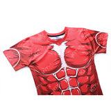 CosFitness Attack on Titan Gym Shirt, Colossal Titan Training T Shirt for Men(Pro Series)
