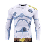 CosFitness Digimon Gym Shirt,  Angemon Cosplay Workout Long Sleeve T Shirt for Men(Pro Series)