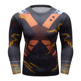 CosFitness MHA My Hero Academia Gym Shirts, Bakugou One for All Workout Long Sleeve T Shirt for Men(Lite Series)