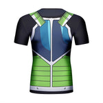 CosFitness Dragon Ball Gym Shirts, Bardock Fitness T Shirt for Men(Lite Series)