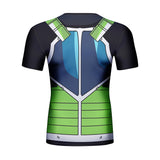 CosFitness Dragon Ball Gym Shirts, Bardock Fitness T Shirt for Men(Lite Series)