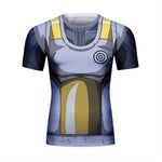 CosFitness Dragon Ball Gym Shirts, Capsule Vegeta Fitness T Shirt for Men(Lite Series)