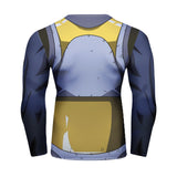 CosFitness Dragon Ball Gym Shirts, Capsule Vegeta Fitness Long Sleeve T Shirt for Men(Lite Series)
