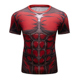 CosFitness Attack on Titan Gym Shirt, Colossal Titan 2.0 Workout T Shirt for Men(Lite Series)