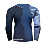 CosFitness Fullmetal Alchemist Gym Shirt, Edward Elric Workout Long Sleeve T Shirt for Men(Lite Series)