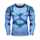 CosFitness Fullmetal Alchemist Gym Shirt, Alphonse Elric Workout Long Sleeve T Shirt for Men(Lite Series)