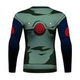 CosFitness Naruto Gym Shirt, Kakashi 2.0 Training Long Sleeve T Shirt for Men(Lite Series)