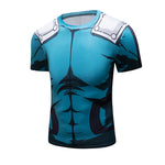 CosFitness MHA My Hero Academia Gym Shirts, Deku Workout T Shirt for Men(Lite Series)
