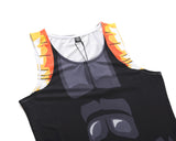 CosFitness Dragon Ball Gym Shirt, Super Saiyan God Goku & ONYX Gogeta Cosplay Training Tank Top for Men(2pcs)(Pro Series)