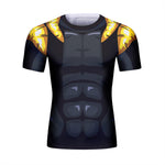 CosFitness Dragon Ball Gym Shirts, ONYX Gogeta Fitness T Shirt for Men(Lite Series)