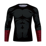 CosFitness Naruto Gym Shirt, ONYX Rock Lee Training Long Sleeve T Shirt for Men(Lite Series)