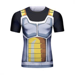 CosFitness Dragon Ball Gym Shirts, ONYX Vegeta Cell Armour Fitness T Shirt for Men(Lite Series)