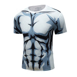 CosFitness MHA My Hero Academia Gym Shirts, Plus Ultra(White) Workout T Shirt for Men(Lite Series)