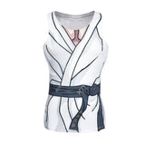 CosFitness Street Fighter Trainging Shirt, Ryu Cosplay Workout Tank Top for Men(2019)(Customization Series)