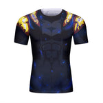 CosFitness Dragon Ball Gym Shirts, SSB ONYX Gogeta Fitness T Shirt for Men(Lite Series)