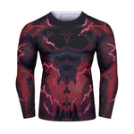CosFitness Dragon Ball Gym Shirts, SSJ4 Limit Breaker ONYX Vegeta Fitness Long Sleeve T Shirt for Men(Lite Series)