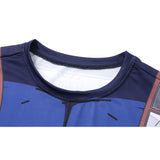 CosFitness MHA My Hero Academia Gym Shirts, Todoroki Workout Long Sleeve T Shirt for Men(Lite Series)
