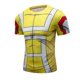 CosFitness MHA My Hero Academia Gym Shirts, UA Uniform(Yellow) Workout T Shirt for Men(Lite Series)