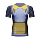 CosFitness Dragon Ball Gym Shirts, Vegeta RF Armour 2.0 Fitness T Shirt for Men(Lite Series)