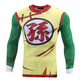CosFitness Dragon Ball Gym Shirt, Teen Goten Fashion Cosplay Training Long Sleeve T Shirt for Men(Pro Series)