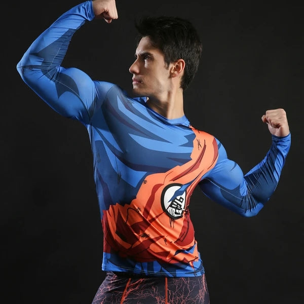 Mens Compression Costume Vegeta Compression T Shirt And Son Goku Fitness  Leggings Shorts Sportswear G1222305R From Tnjzm, $28.68
