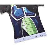CosFitness Dragon Ball Gym Shirt, Battle Damaged ONYX Bardock Training T Shirt for Men(Pro Series)