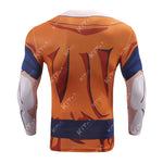 CosFitness Dragon Ball Gym Shirt, Gohan Fitness Long Sleeve T Shirt for Men(Pro Series)